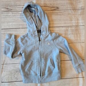Polo Ralph Lauren Toddler Size 2T Light Blue Full Zip Hoodie Spring Pockets